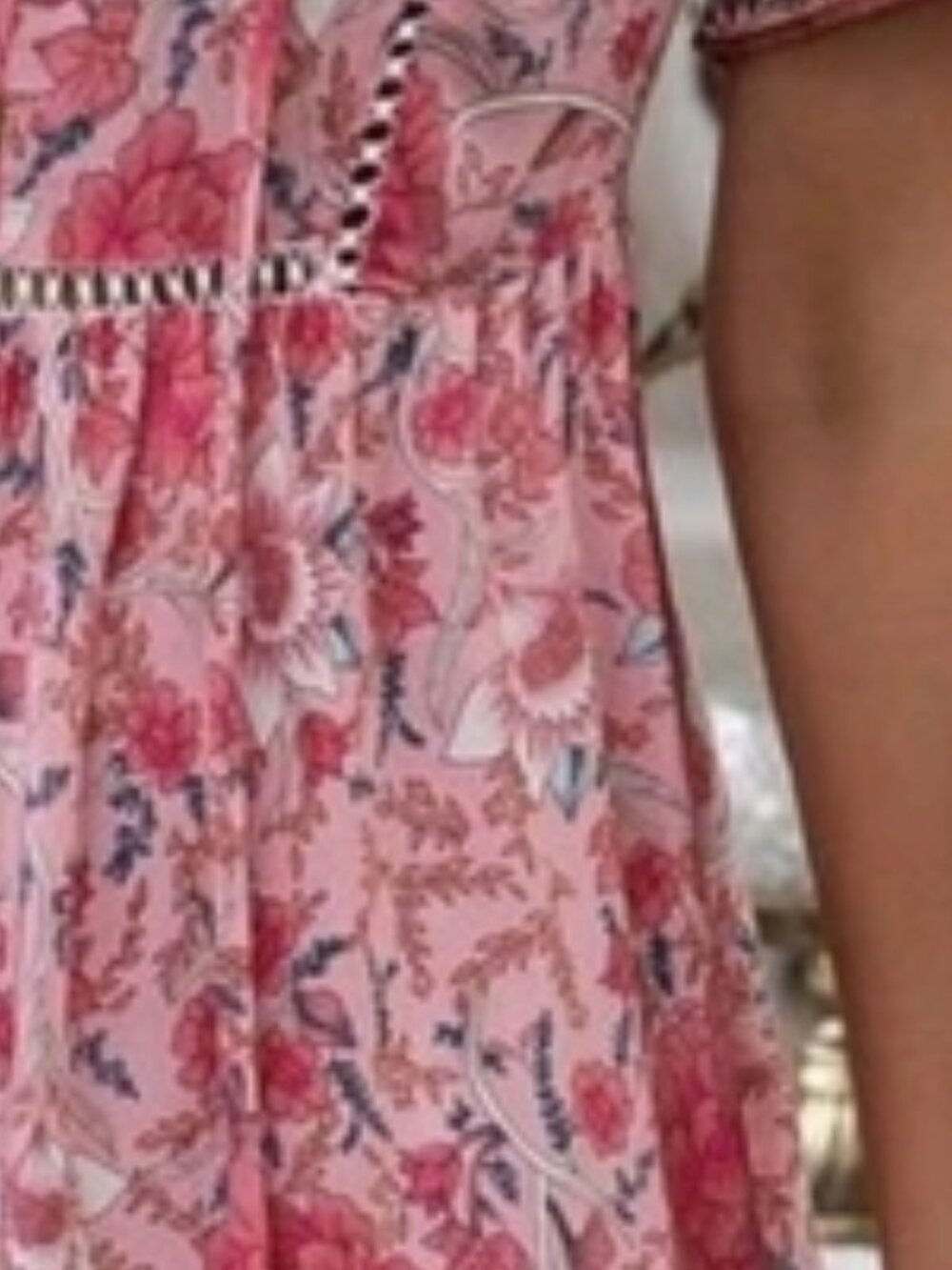 Pink Flower Smock